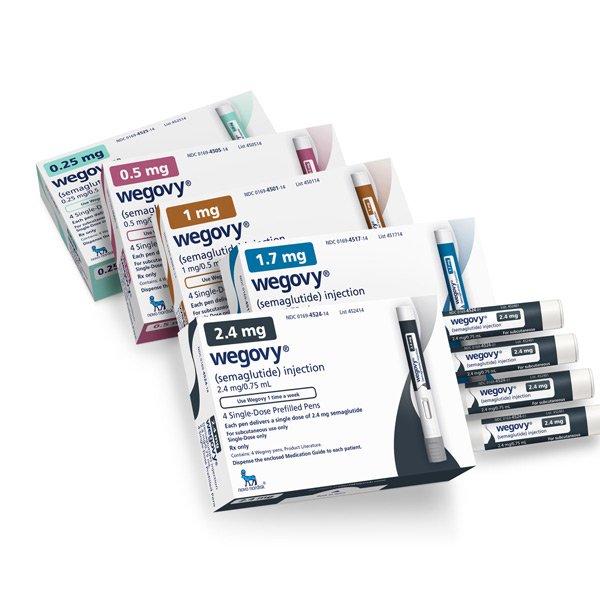 Wegovy Semaglutid Pen – Dosierungen 0,25 mg bis 2,4 mg Wegovy Semaglutid Injektionspen 0,25 bis 2,4 mg zur Gewichtsreduktion