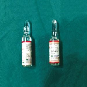 Flasche mit Thiopental Natrium zur Betäubung